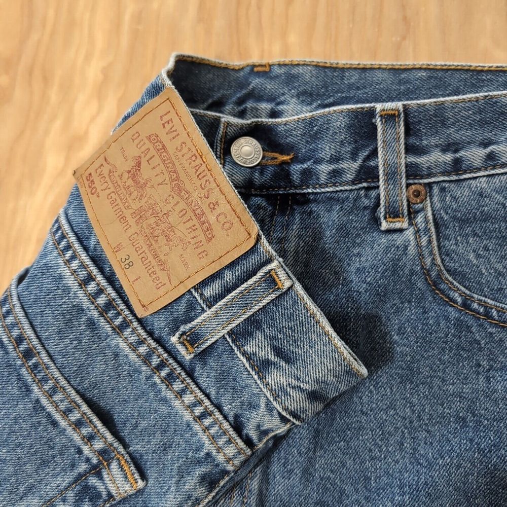 Vintage Levi's 550 Jean Shorts Jorts Size 38x10 USA Made Vintage 90s Relaxed